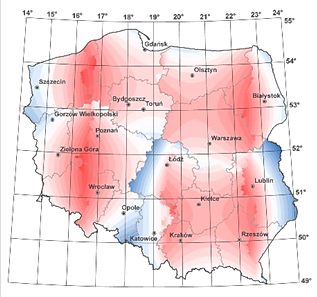 Oprogramowanie do badania zmian pola powierzchni między układami współrzędnych Państwowego Systemu Odniesień Przestrzennych